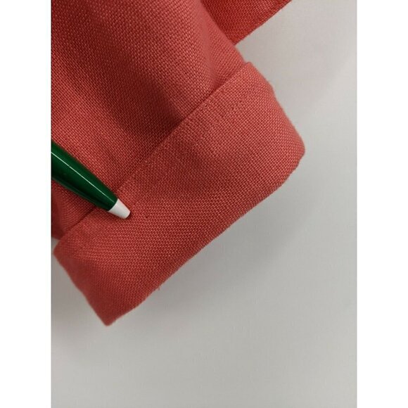 Talbots Irish Linen Blazer Shirt Jacket Coral Pink Button Front Women's - Picture 3 of 12